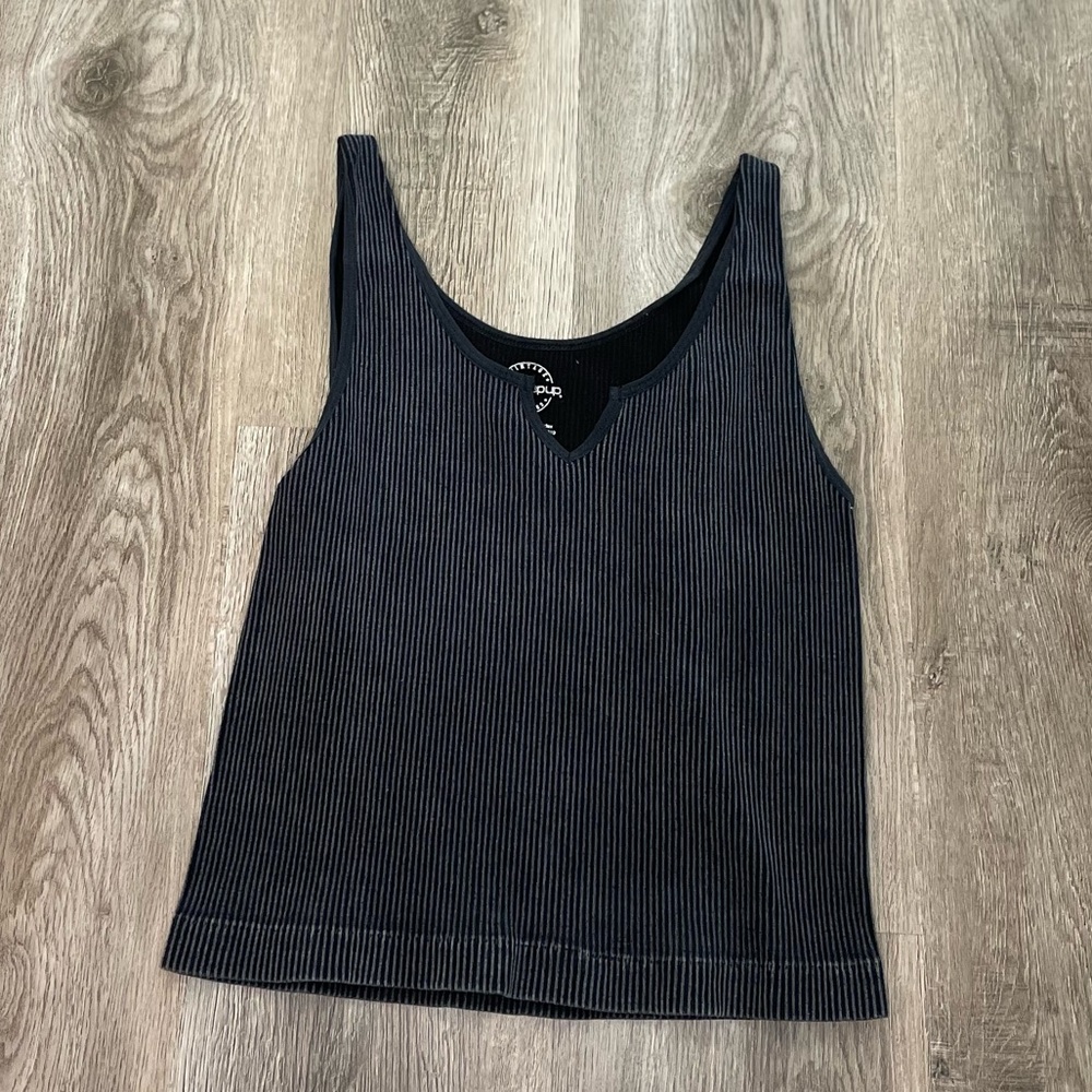 Women’s Ribbed Tank Top Notch Size L / XL - One Step Ahead tank top ribbed blue